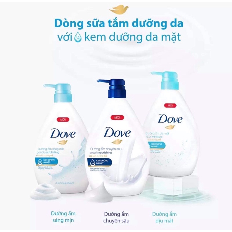 [CHÍNH HÃNG] Sữa tắm dưỡng thể Dove 900g