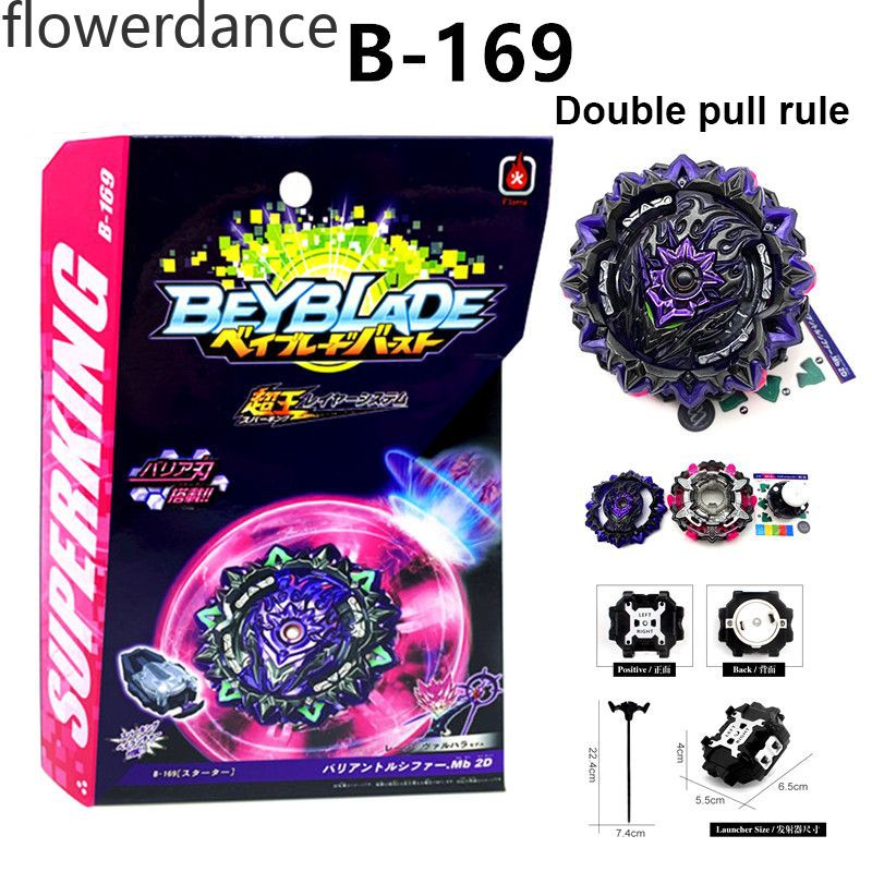 BEYBLADE Đồ Chơi Mô Hình Con Quay B169 Variant Lucifer B169 Bộ 4 Con quay BeyBlade + 2 Tay cầm - Con quay vòng xoay thần tốc Bộ đồ chơi con quay Beyblade cho-z spriggan cao cấp Đồ Chơi Con Quay Beyblade Burst