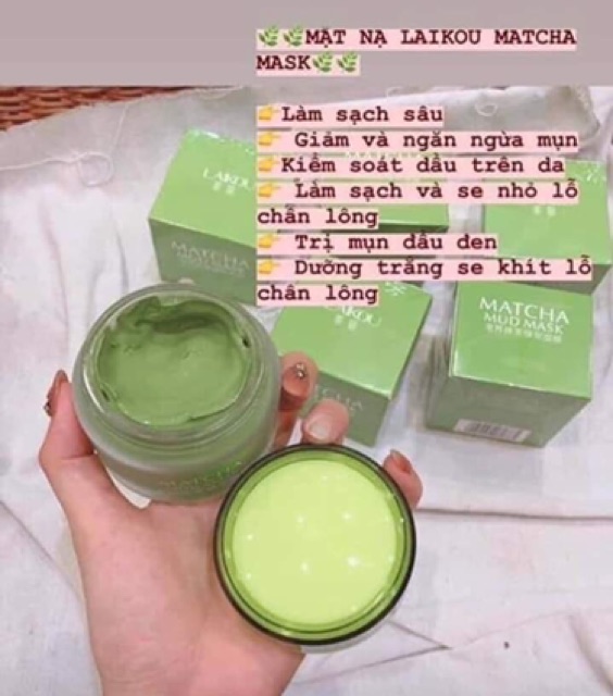 Mặt Nạ bùn matcha Laikou (hũ)