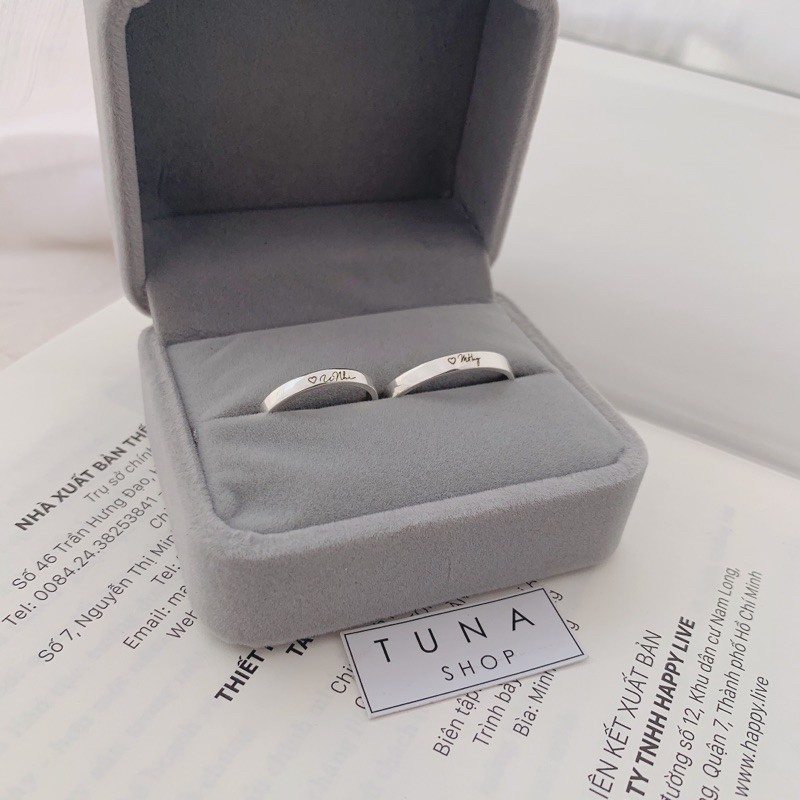 Hộp bọc nhung xinh đựng trang sức bạc cao cấp TUNA SILVER
