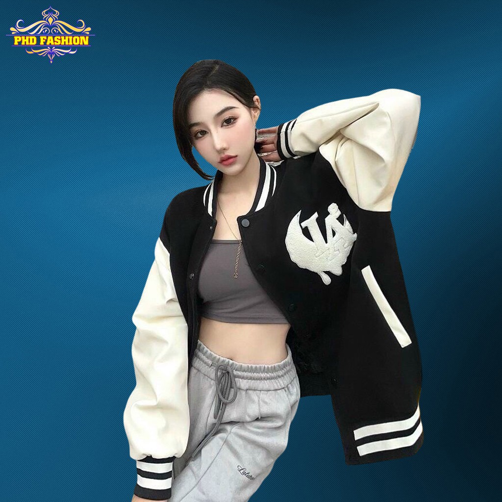 Áo bomber unisex vải dù 2 lớp không bong tróc chất vải mịn giữ ấm tốt (màu đen), cam kết video kèm ảnh thật Phd1