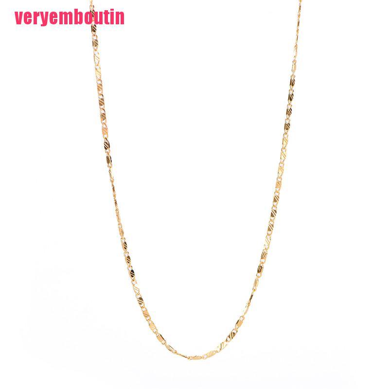 Vòng cổ nam chuỗi xích 2mm mạ vàng thời trang
