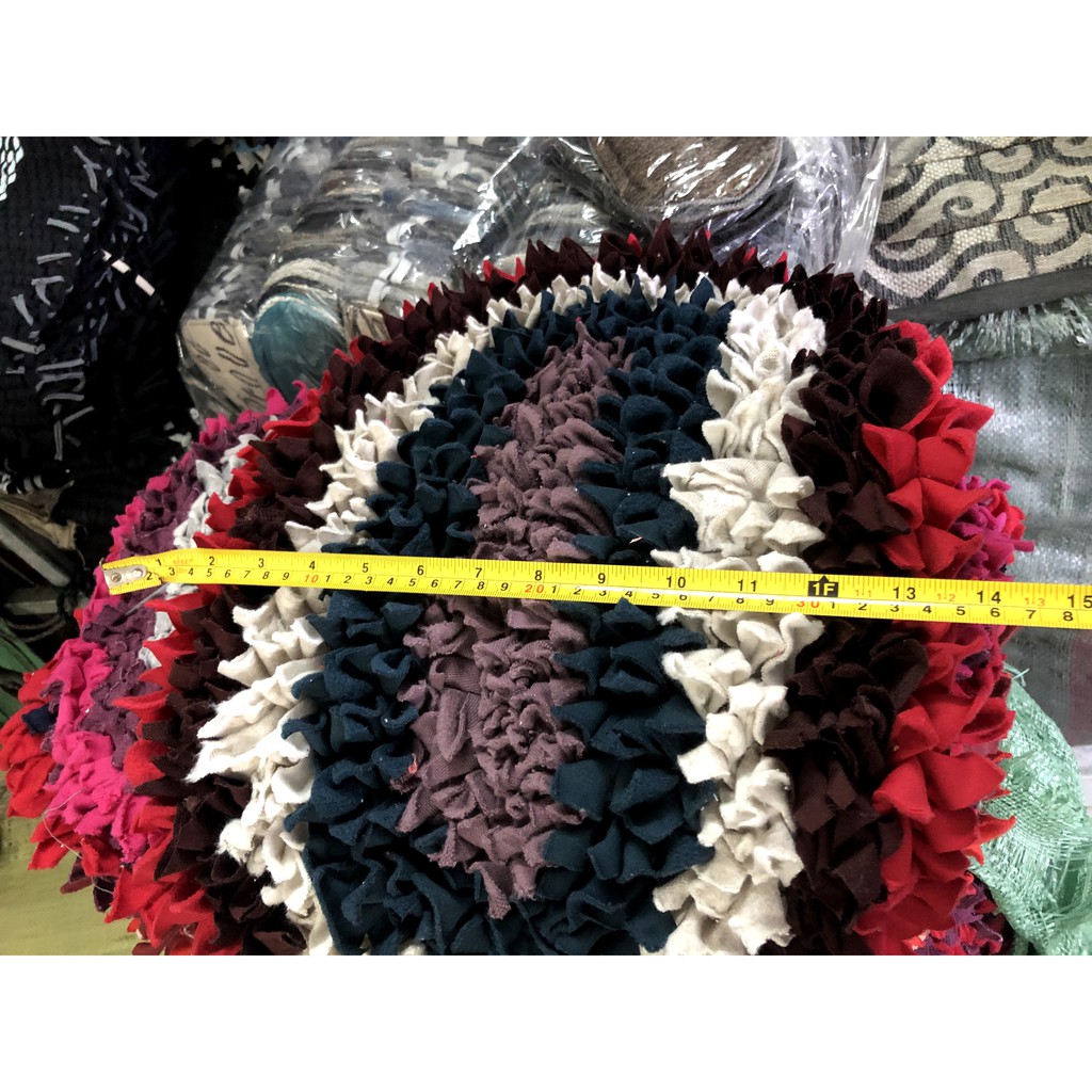 Thảm bông dậm lau chân vải nỉ hình ovan 50*35 cm  M2T
