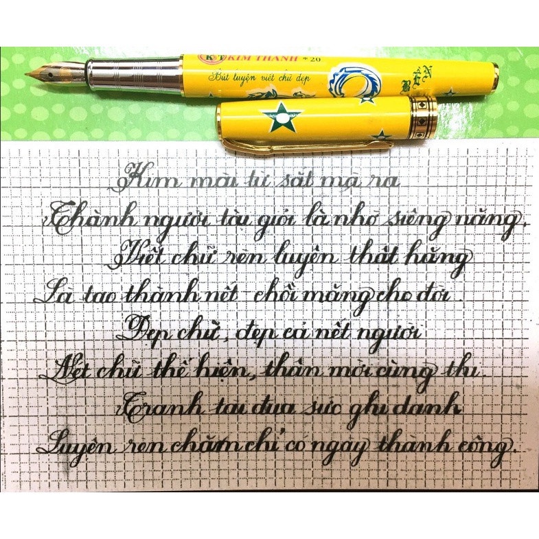 Bút máy Kim Thành 39 / Bút luyện chữ đẹp KT39 - Bút nét thanh đậm, Ngòi mài