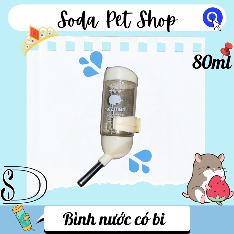 Bình Nước Bi 80ml Cho Hamster