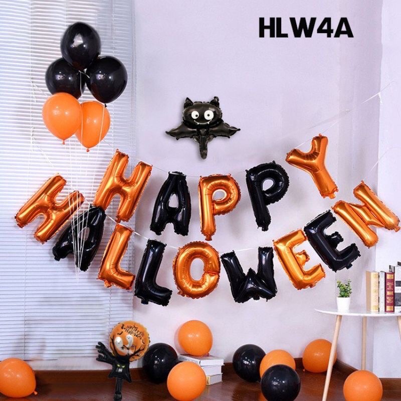 Bộ bóng chữ halloween lễ hội hoá trang các mẫu