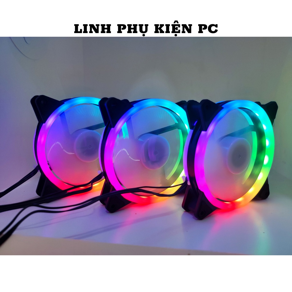 Combo 5 Fan Led RGB Coolmoon+ Tặng Bộ Hub Kết Nối Nguồn Và Điều Khiển