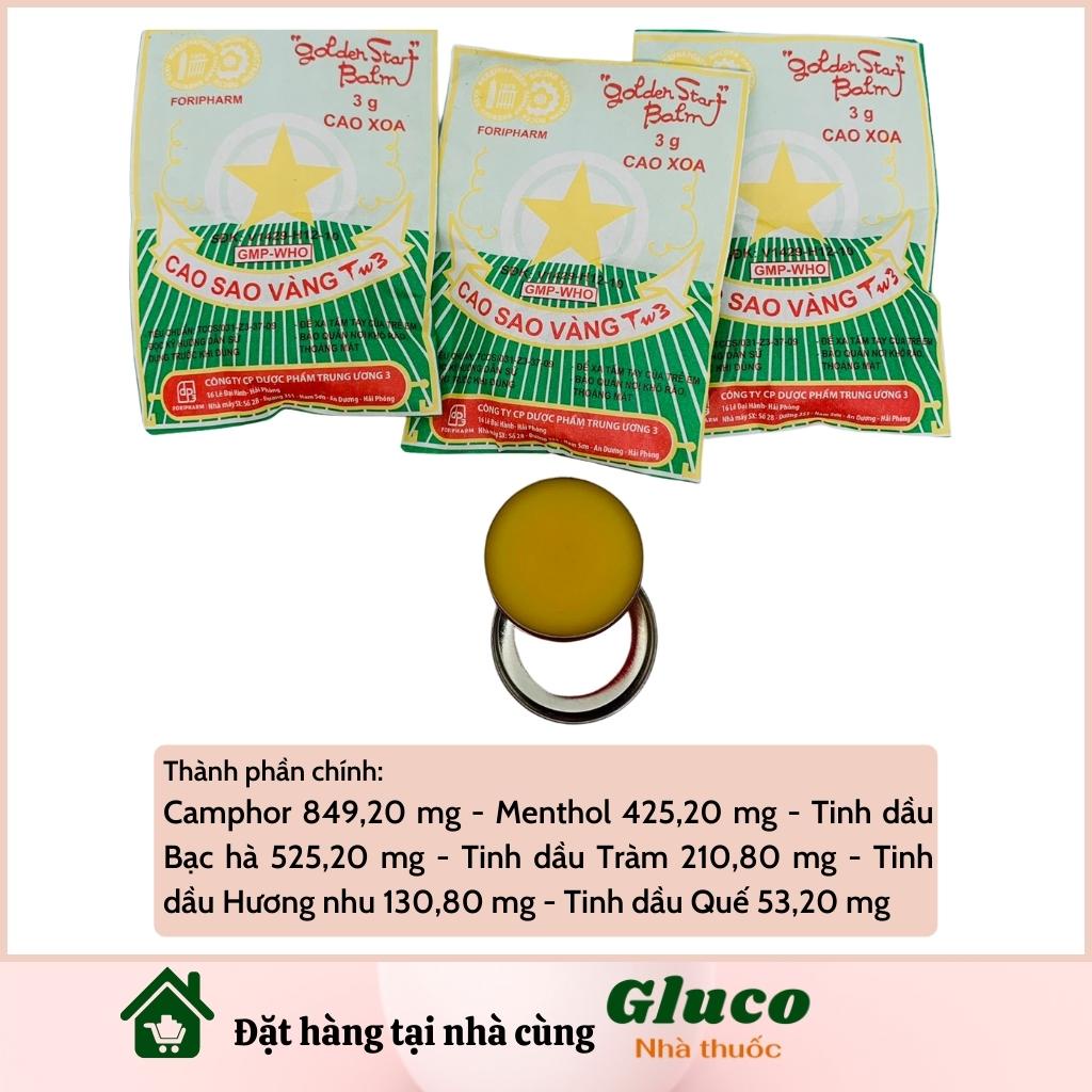 Cao sao vàng dược phẩm Tw3 dầu cù là chính hãng hũ 3g GLU3001