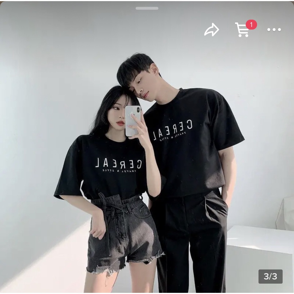 Áo phông tay lỡ CEREAL Unisex thoáng mát, freesize, chất xịn, áo thun nữ unisex dáng tay lỡ