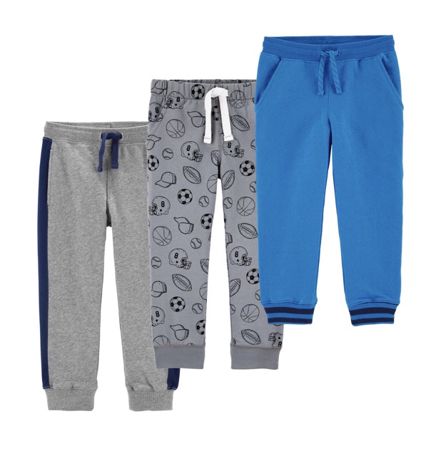 Quần bé trai cotton Jogger CARTER’S size 3 tháng đến 24 tháng