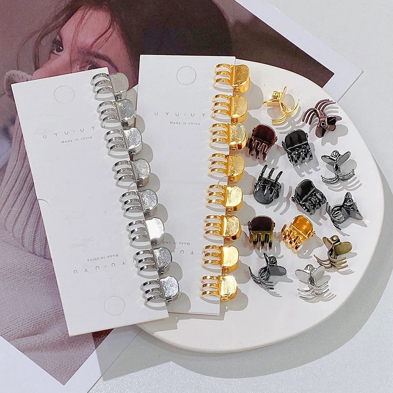 Set 2 Kẹp Tóc Mini Bằng Đồng Phong Cách Cổ Điển Thời Trang Hàn Quốc