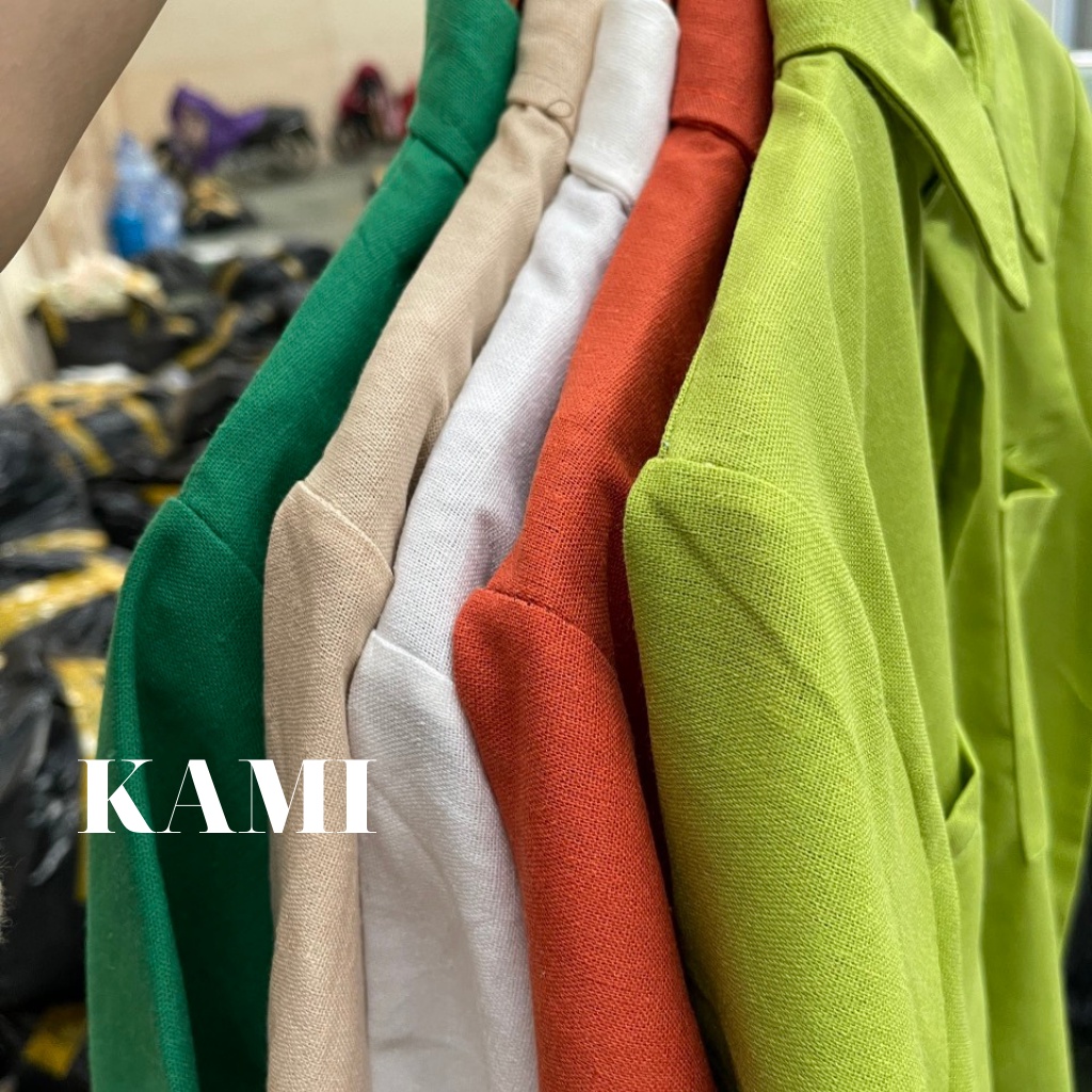 Sơ mi nữ cộc tay chất linen loại 1 mềm mát | BigBuy360 - bigbuy360.vn