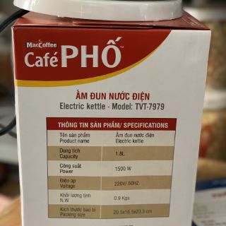 Ấm đun siêu tốc quà tặng từ Cà phê Phố