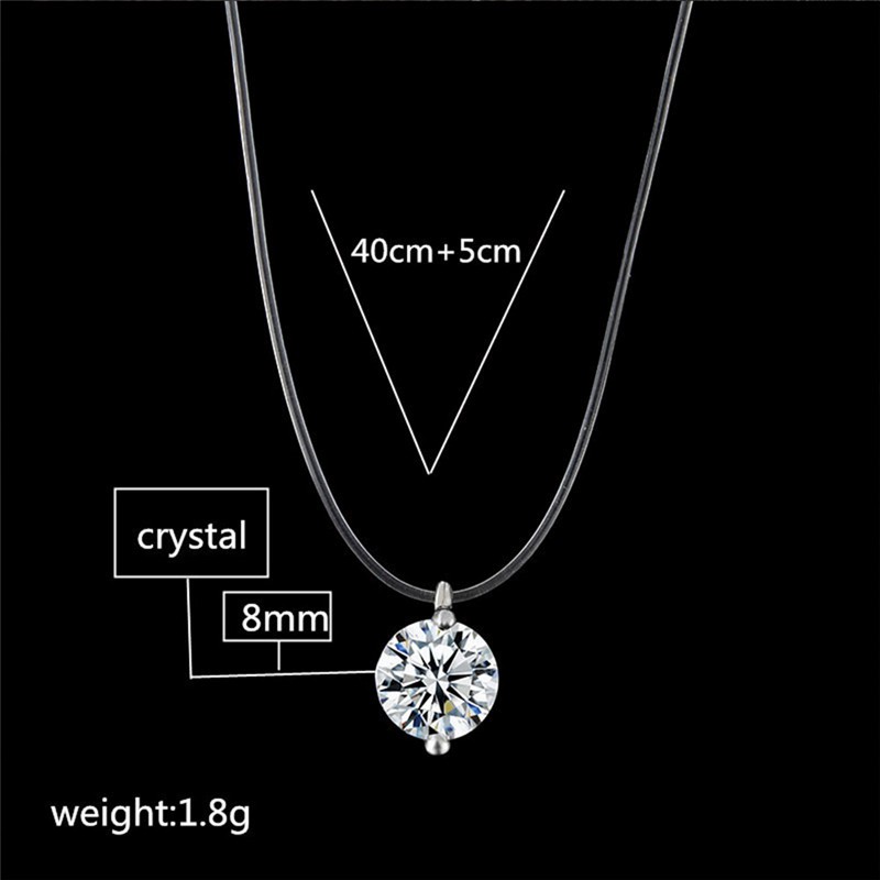 Dây Chuyền Mặt Đính Đá Zircon Đơn Giản Cho Nữ