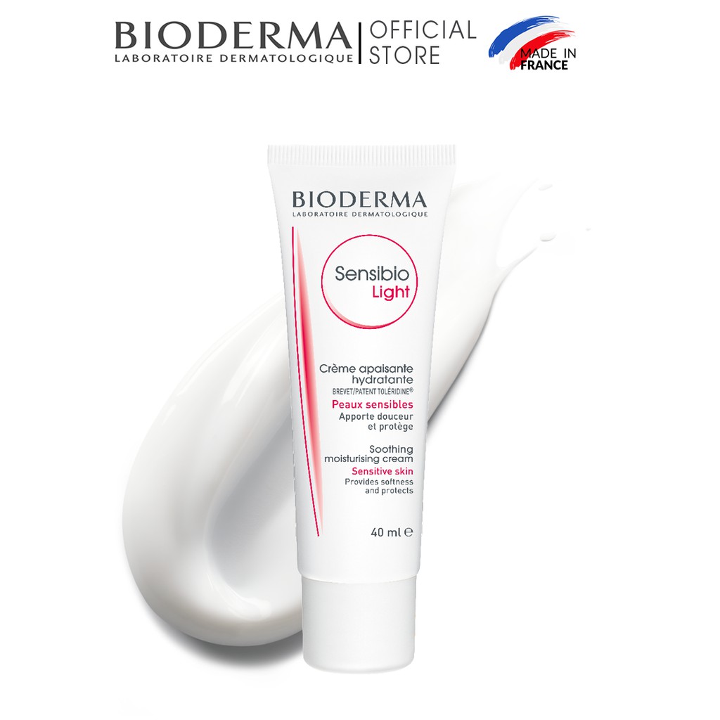 Bộ đôi nước tẩy trang làm sạch micellar cho da nhạy cảm Bioderma Sensibio H2O 500ml và kem dưỡng Sensibio Light 40ml