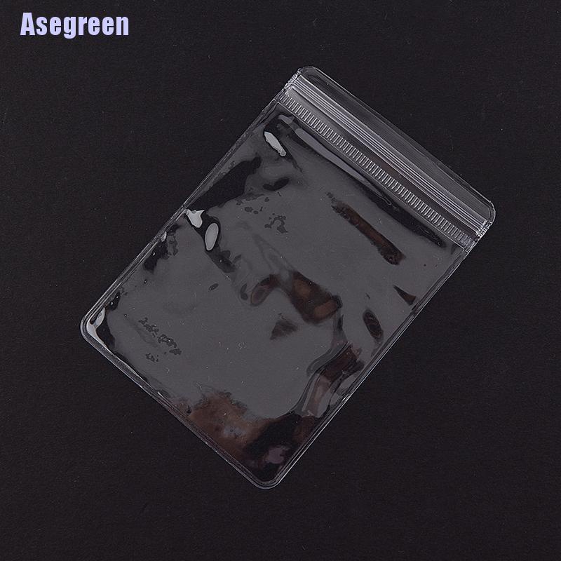 Set 20 bao túi zip nhựa PVC hai mặt trong suốt đựng trang sức tiện dụng