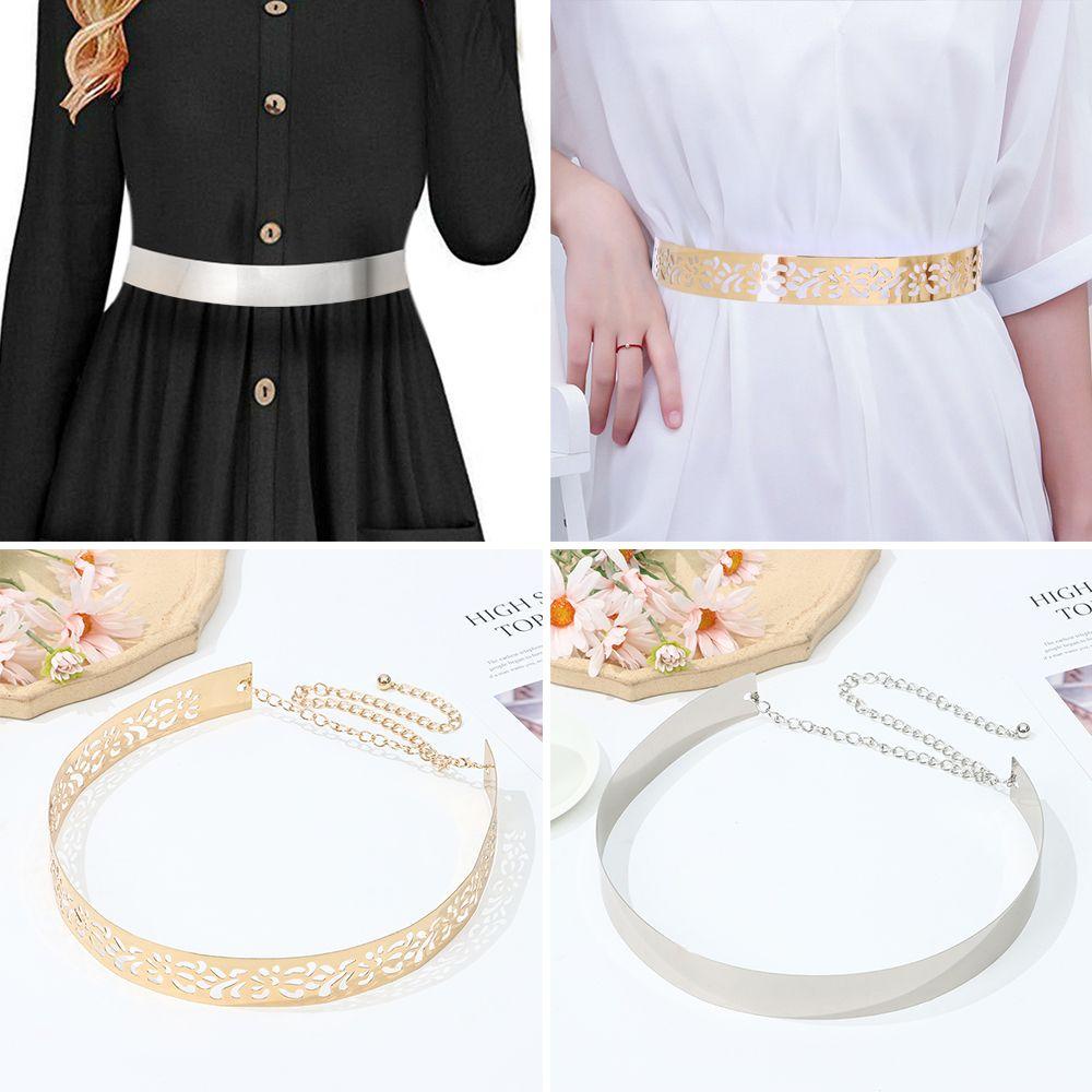 Thắt Lưng Bản Rộng Bằng Kim Loại Thời Trang Cho Nữ