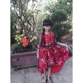 ĐẦM CÔNG CHÚA ĐUÔI TÔM ĐỎ TAY LỬNG