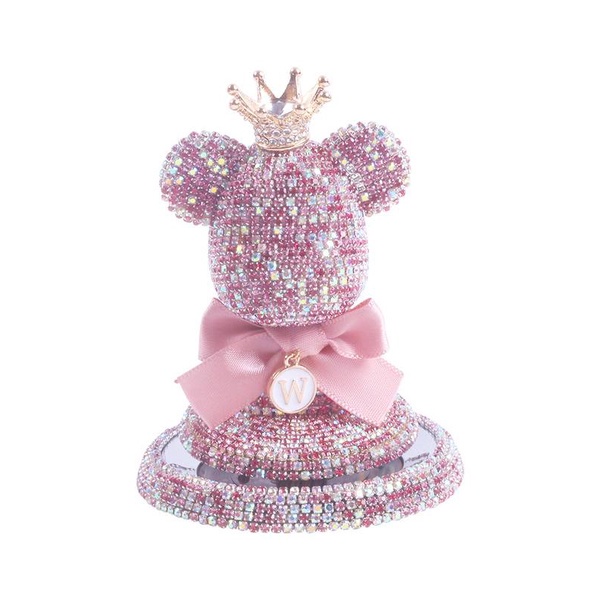 Sáp thơm hình gấu phi thuyền đính đá dễ thương và vương miện thuỷ tinh