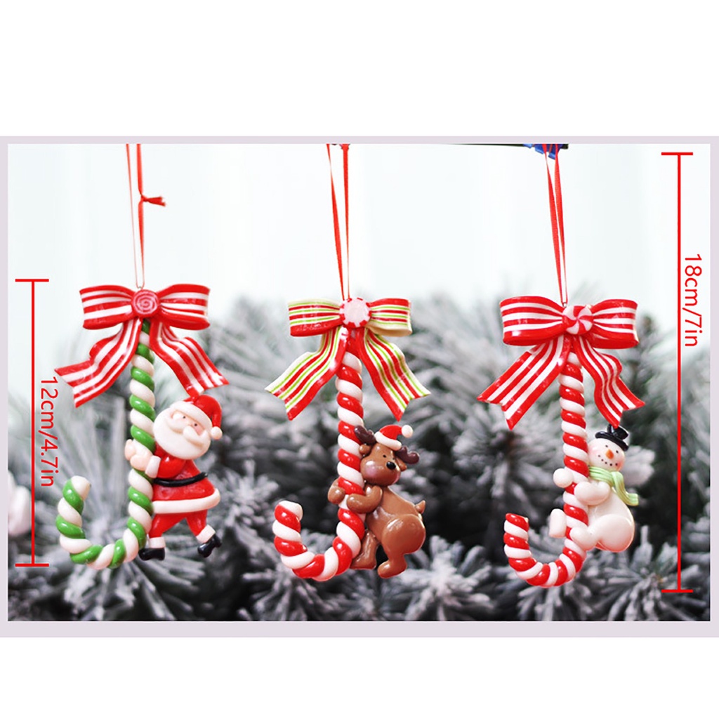 Phụ Kiện Trang Trí Cây Thông Giáng Sinh Bằng Nhựa / Cây Kẹo Mút Mới