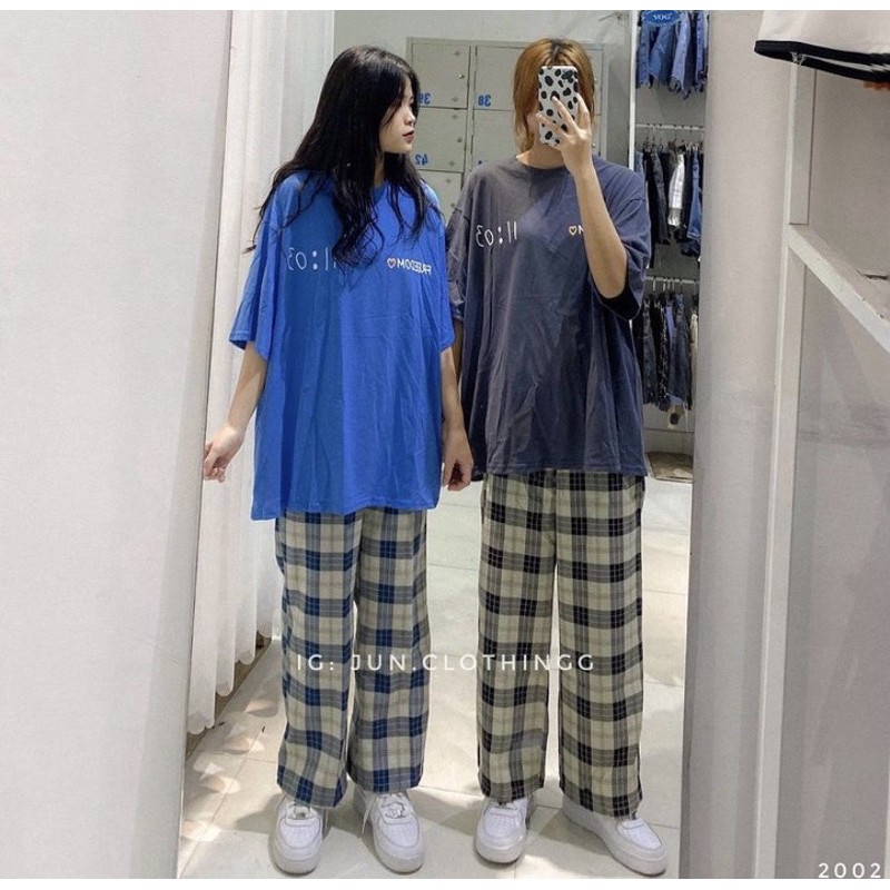 Quần Suông REMI CULOTES suông rộng sọc caro có bo chun co giãn