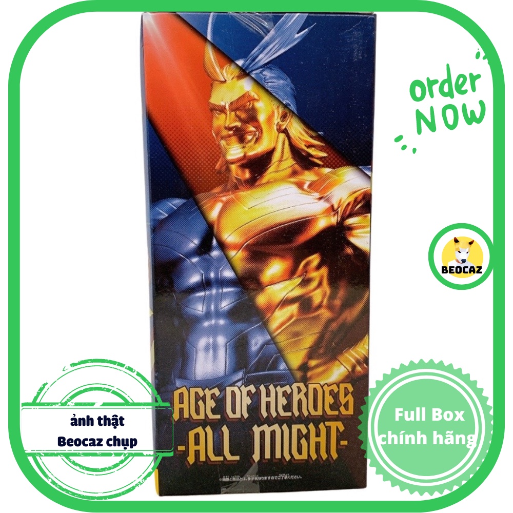 Mô hình My Hero Academia Học viện siêu anh hùng All Might Chính Hãng Banpresto Đồ Chơi Beocaz Age of Heroes bản đặc biệt