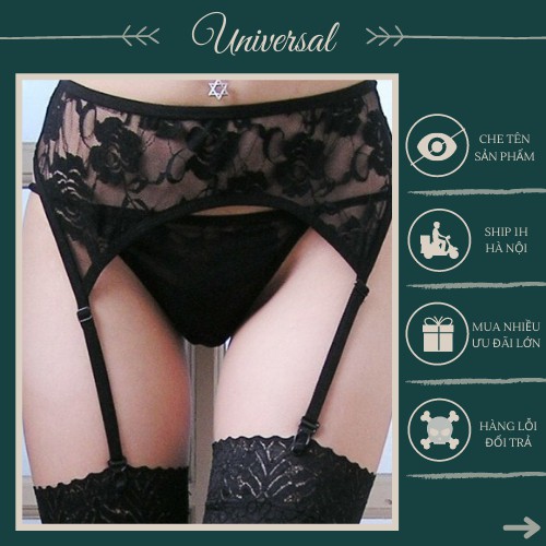Phụ Kiện Cosplay Kẹp Tất Đùi Body Kiểu Âu Mỹ + Quần Lót Ren Sexy UNIVERSALXXX - KTD01