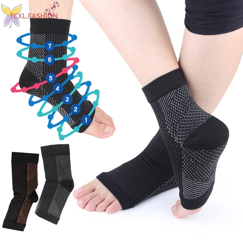 1 Đôi Vớ Nén Bằng Đồng Hỗ Trợ Giảm Đau Chân Hở Ngón Thoải Mái Cho Nam Và Nữ