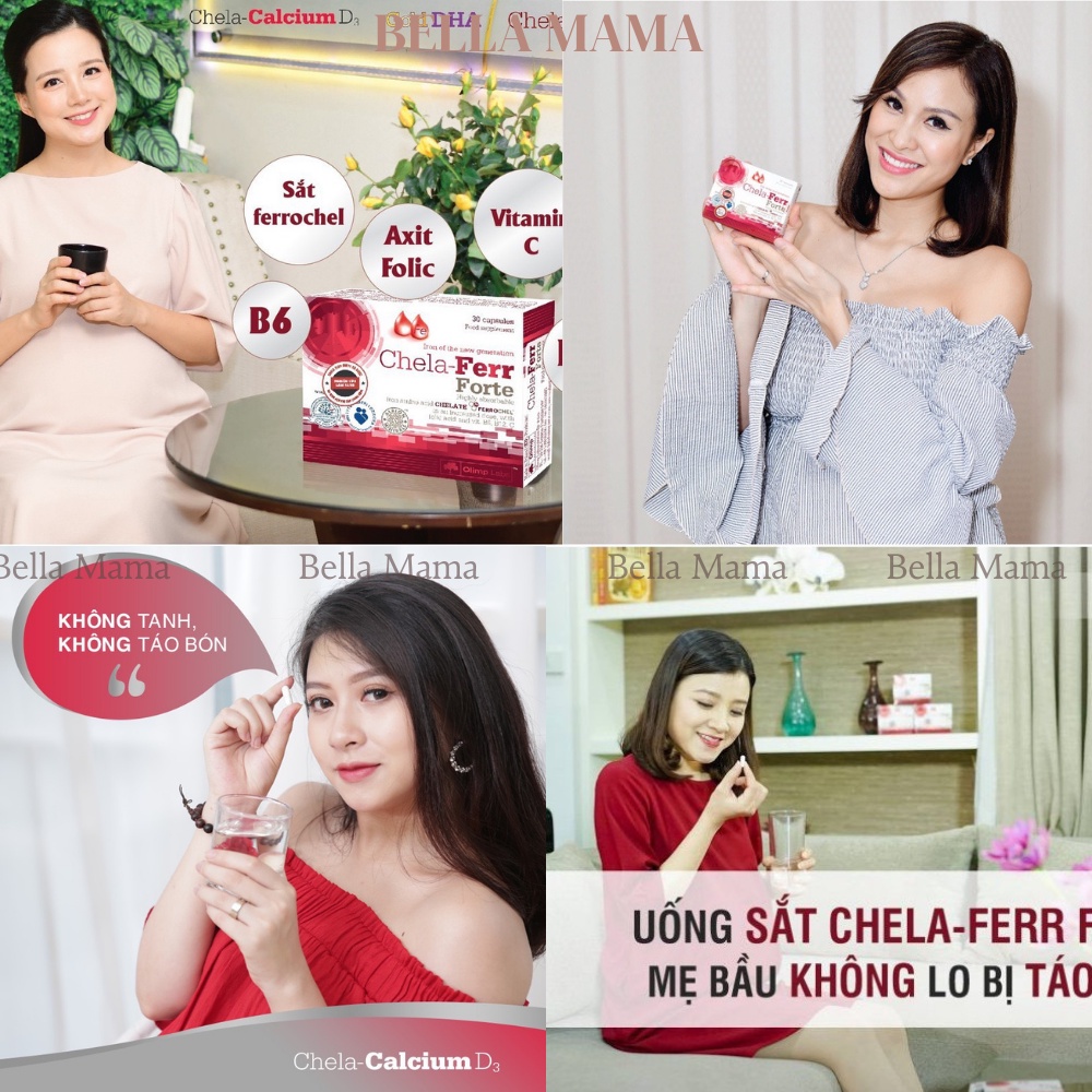 Sắt Chela-ferr® Forte  Viên Sắt Cho Bà Bầu Hỗ Trợ Bổ Sung Và Dễ Hấp Thu Sắt .bella Mama Phân Phối Chính Hãng