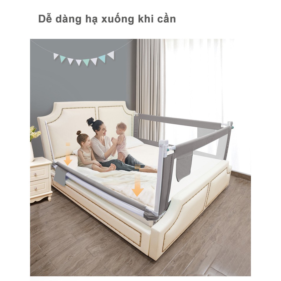 Thanh chắn giường cao cấp thiết kế thông minh bảo vệ bé yêu, an tâm cho mẹ.( Giá bán 1 thanh ). Bảo hành 2 năm.