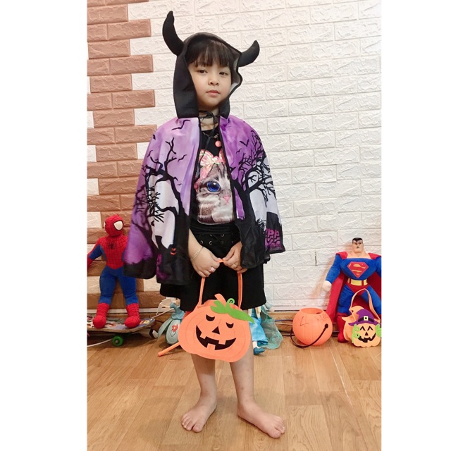 Áo choàng sừng hoá trang halloween vải in họa tiết 3D | BigBuy360 - bigbuy360.vn