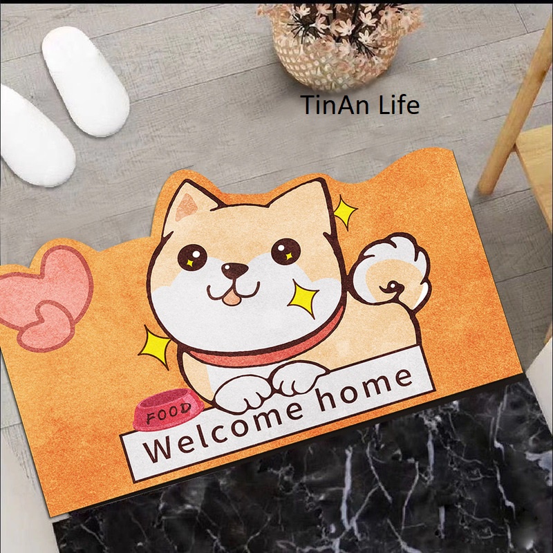 Thảm phòng tắm chống trượt thấm nước hình thú dễ thương