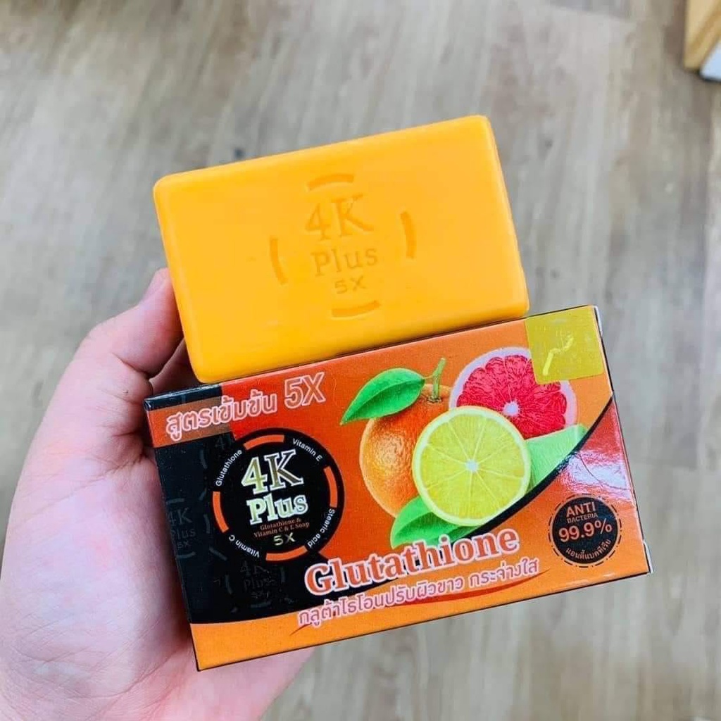 Xà Phòng Trắng Da 4K Plus 5X Vitamin C & E Soap 100g