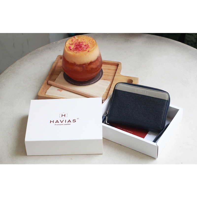 Ví da Mini Versa HAVIAS Wallet - Xanh Navy