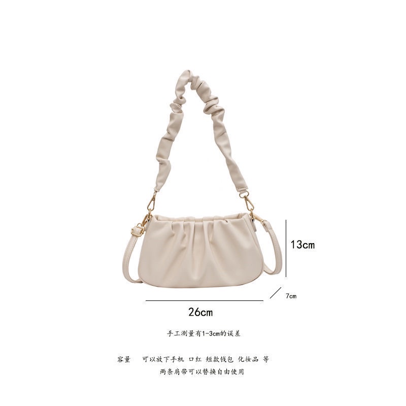 Túi Kẹp Nách Dây Chuyền , Túi Xách Ngang Vai Bánh Bèo , Chất Liệu PU