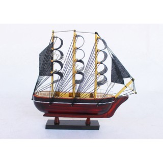 Combo 2 thuyền buồm mini 20cm Đen & Trắng