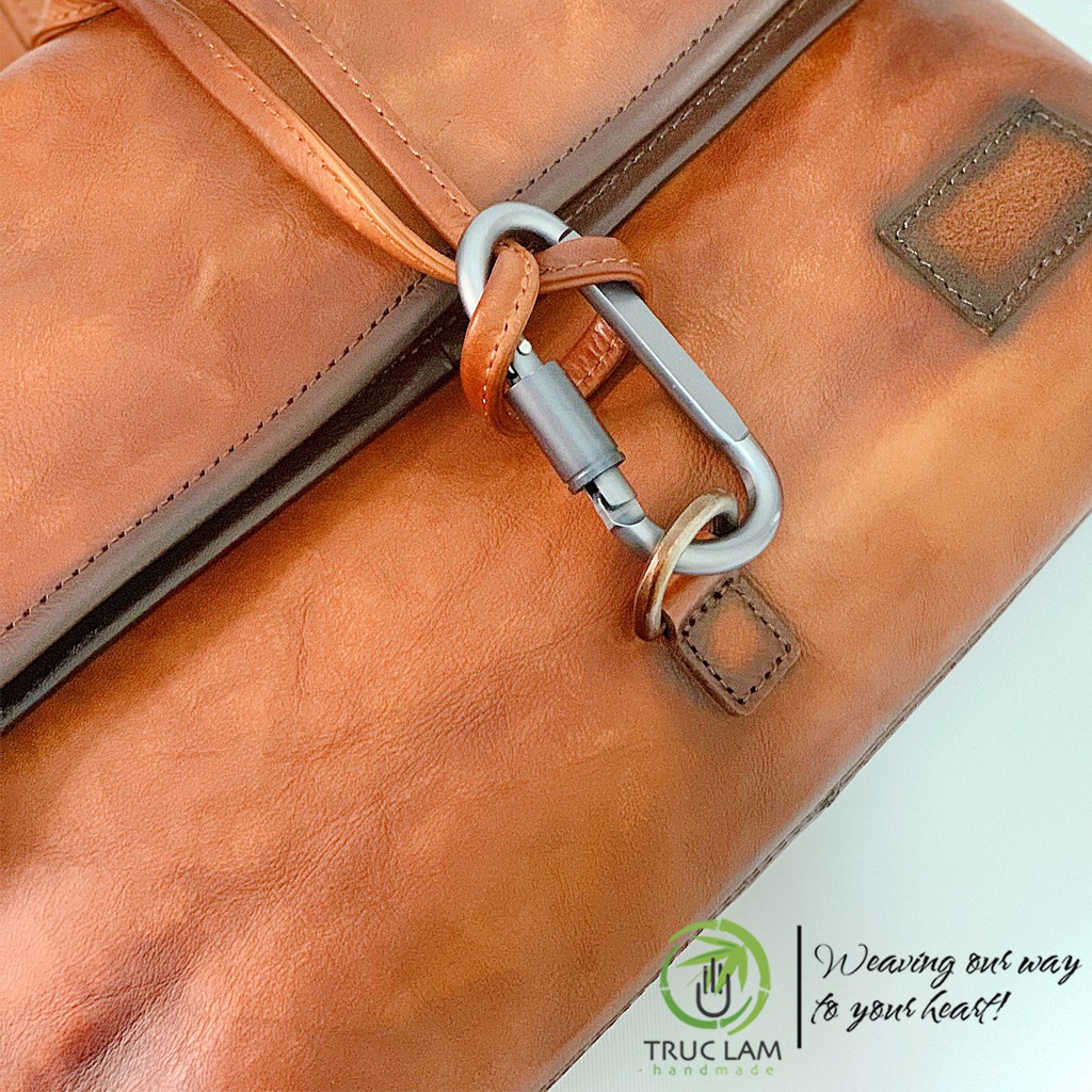 Túi Đeo Chéo Thời Trang Nam Da Bò Thật Cao Cấp Nắp Gập – Trúc Lâm Handmade