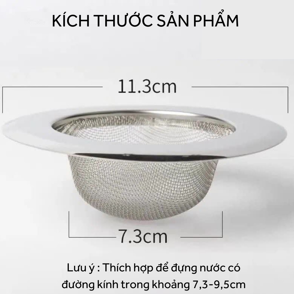 Lưới lọc rác chống tắc nghẽn chất liệu bằng thép không gỉ tiện dụng cho nhà bếp TIME HOME