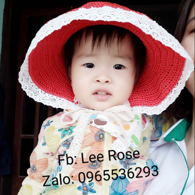 Mũ ren tiểu thư cho bé