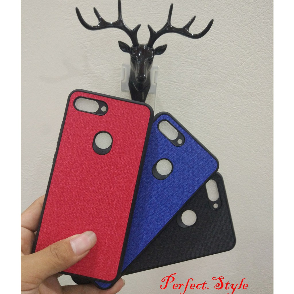 Ốp Lưng Xiaomi mi 8 lite Vân Vải Jean Bắt Mắt