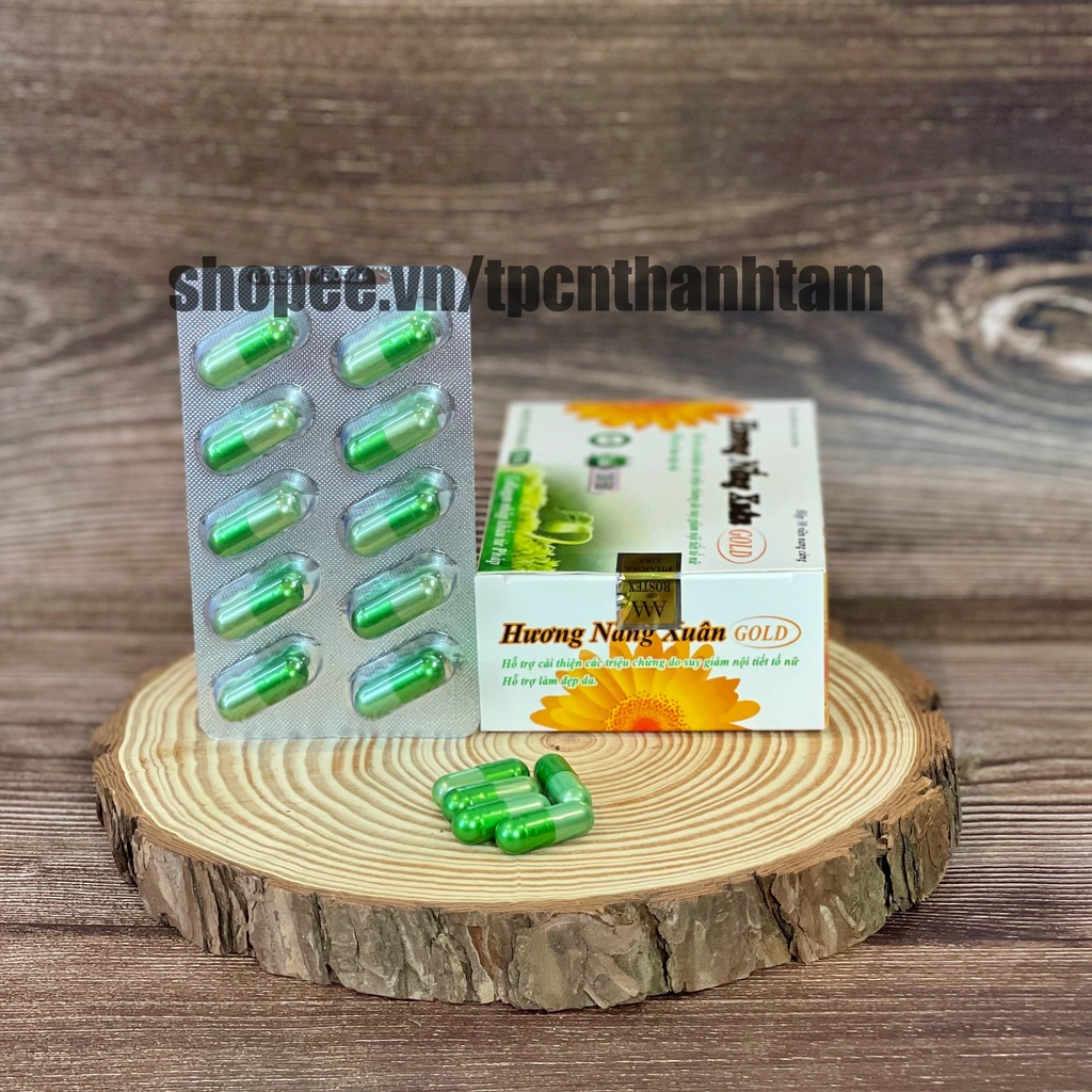 Viên uống tăng cường sinh lý nữ Hương Bảo Xuân hỗ trợ đẹp da, giảm sạm da,  nám da,  cân bằng nội tiết tố - Hộp 30 viên