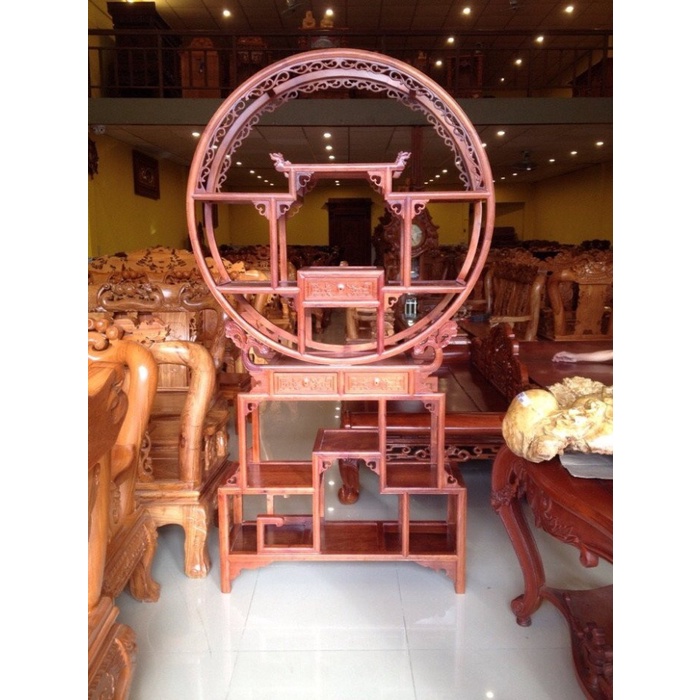 Tủ Bày Đồ Bình Phong thủy  Kệ trưng bày gỗ hương  kệ làm vách ngăn trang trí  kệ gỗ