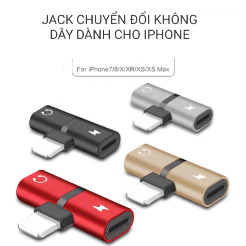 Jack chia Lightning 1 ra 2 cho Sạc và Tai nghe cho Iphone 7 Phiên Bản 2019 4 MÀU - NHẬP KHẨU CHÍNH HÃNG