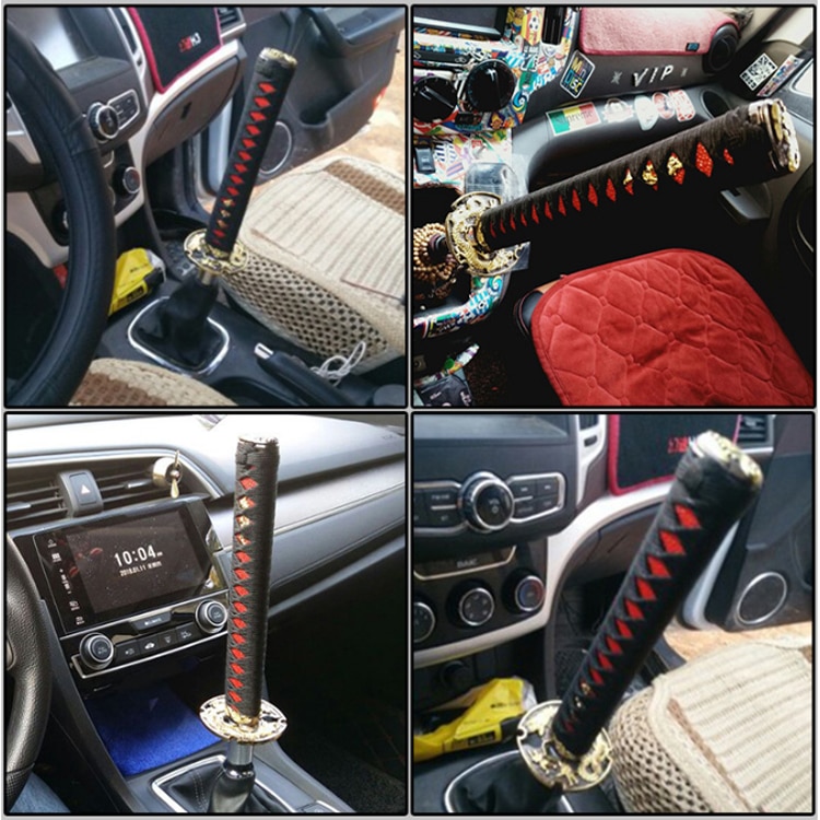 phụ kiện ô tô Cần sang số hình cây kiếm samurai với đầu chuyển đổi 150MM/200MM/260MM JDM thông dụng