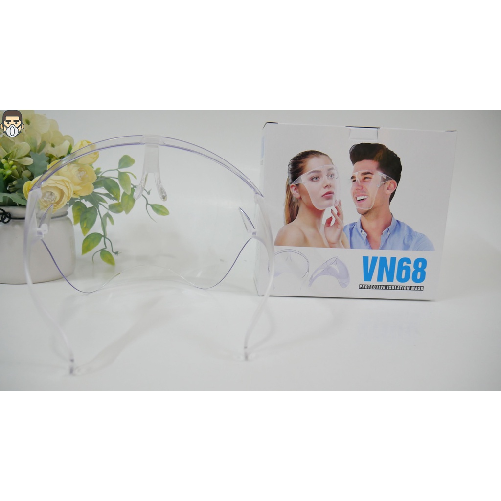 Kính Chống Giọt Bắn Phòng Dịch FACE SHIELD trong suốt, Kính Bảo Hộ, Chống Bụi Đi Đường VN68