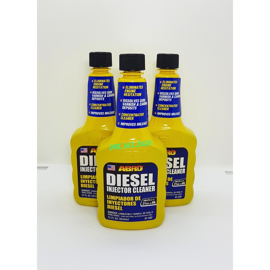 Dung Dịch Súc Béc Dầu ABRO-DIESEL INJECTOR CLEANER 354ml