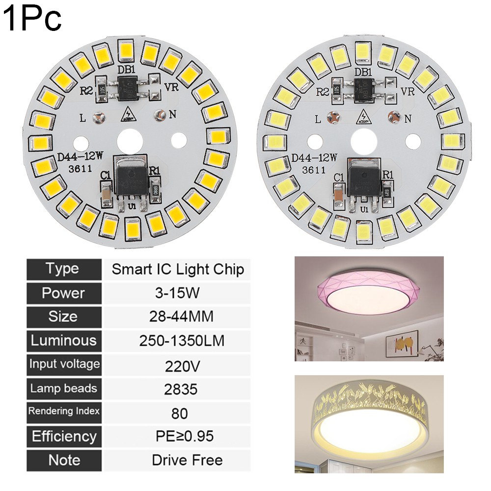 Vi mạch đèn LED SMD 2835 3-15w 220v thông minh cho bóng đèn