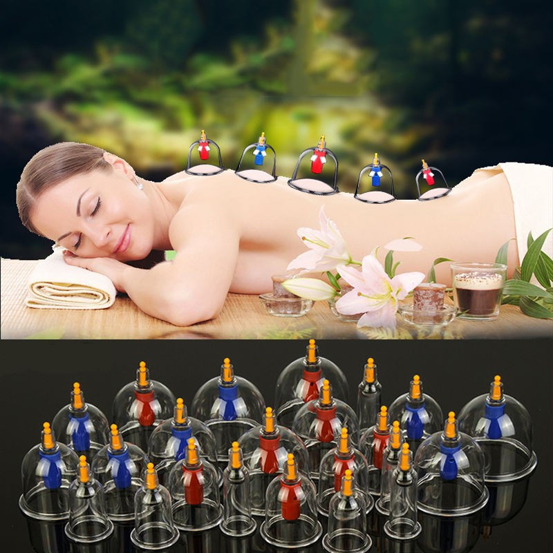 Bộ Giác Hơi Không Dùng Lửa, Bộ Cạo Gió 24 Cốc Cho Spa, Cá Nhân {SIÊU SALE}