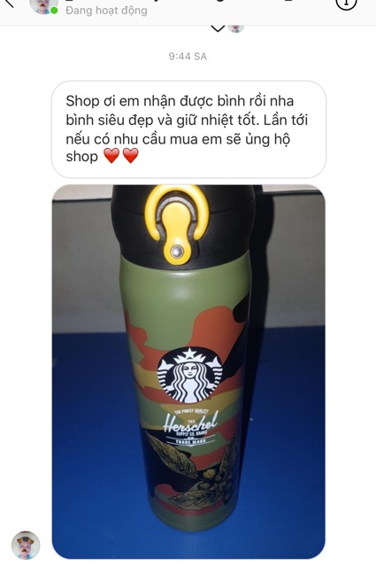 Bình giữ nhiệt chính hãng Starbucks x Thermos  Herschel rằng ri 500ml