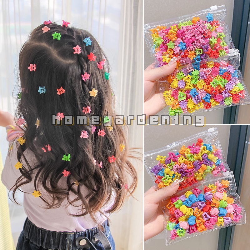 Set 20 Kẹp Tóc Hình Hoa / Ngôi Sao / Vương Miện Màu Sắc Ngọt Ngào Cho Bé Gái